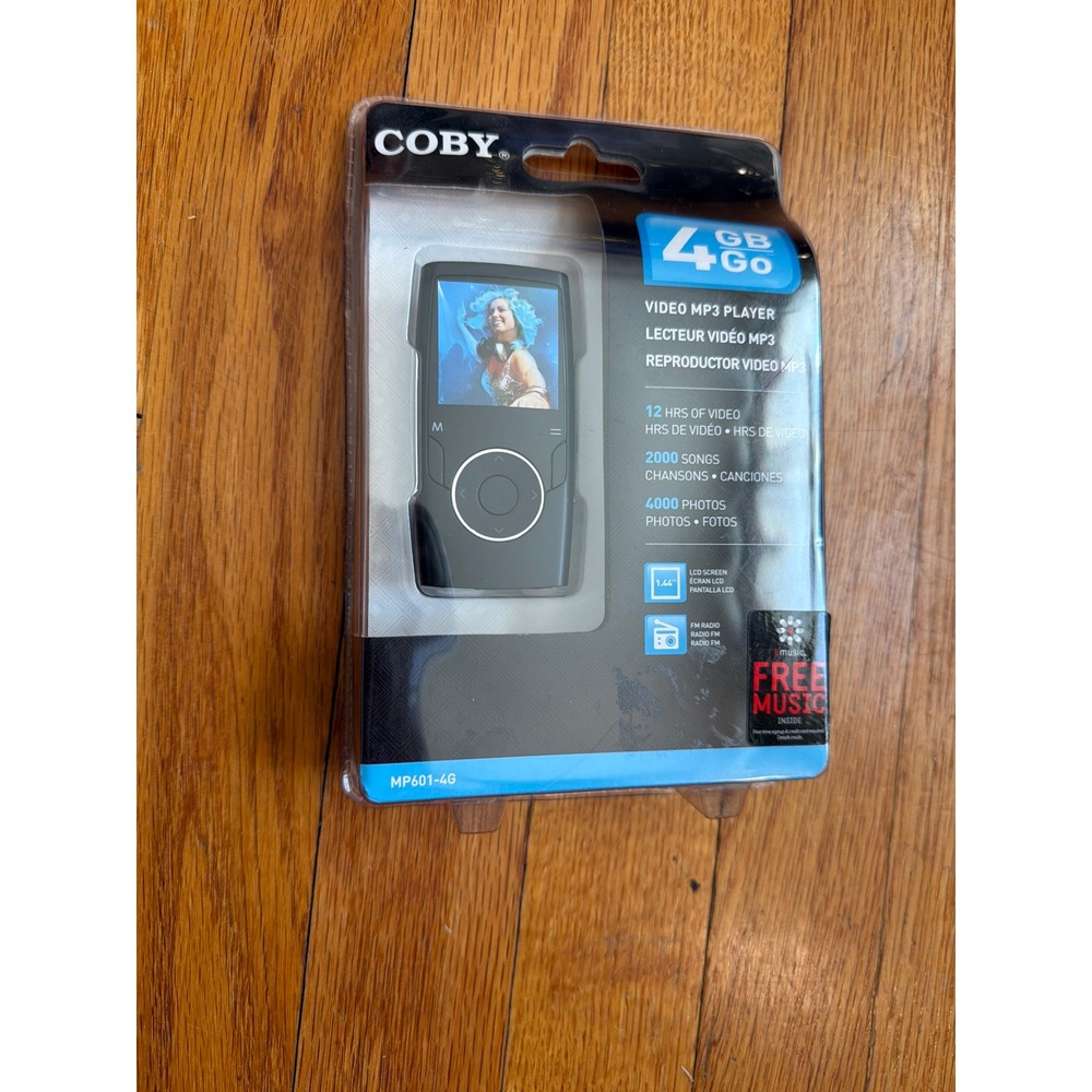 Coby MP601-4G Black 4GB Video MP3 Player with 1.44 inch LCD Screen FM Radio New